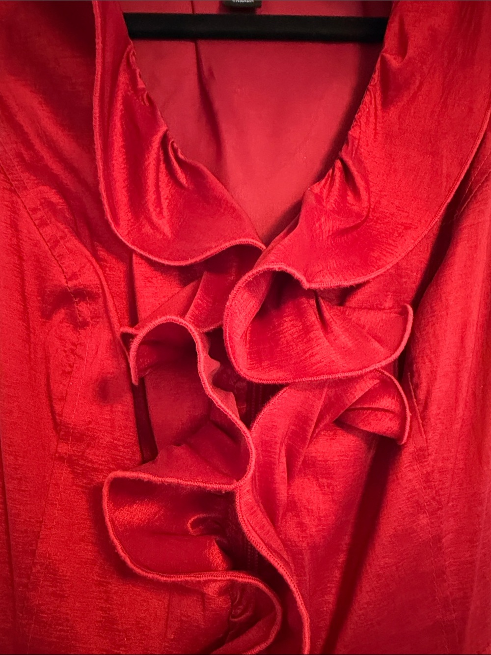 Frank Lyman Design Red Ruffled Dress - Picture 3 of 5